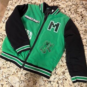 Green and Black Kids MineCraft Jacket size 6